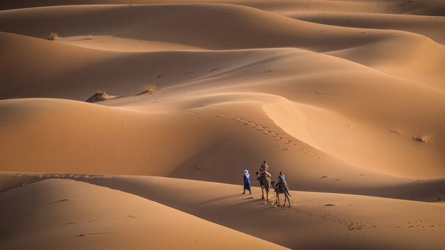 The landscape of Erg Chebbi in Morocco