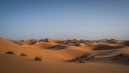 The landscape of Erg Chebbi in Morocco