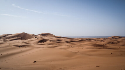 The landscape of Erg Chebbi in Morocco