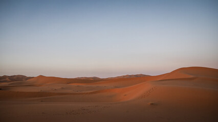 The landscape of Erg Chebbi in Morocco