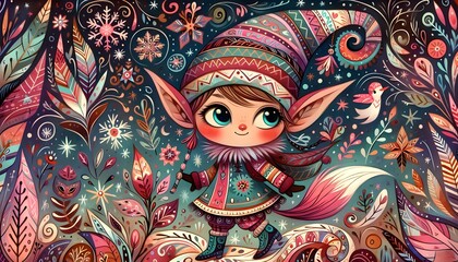 Obraz premium Duendes Fantásticos: Aventuras Mágicas