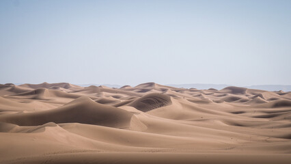 The landscape of Erg Chigaga in Morocco