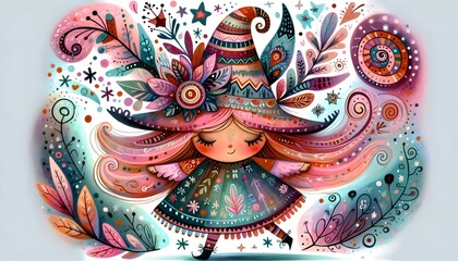 Fototapeta premium Hadas Festivas: Magia y Encanto