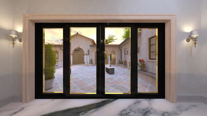 ダイニングルーム　3DCGレンダリング