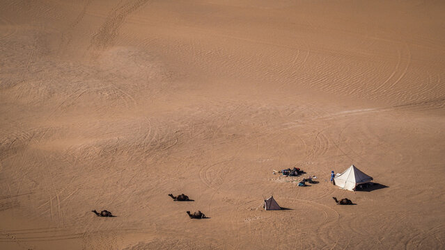 The landscape of Erg Chigaga in Morocco