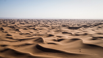 The landscape of Erg Chigaga in Morocco