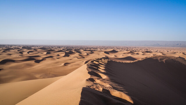The landscape of Erg Chigaga in Morocco