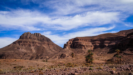 The landscape of Saghro Mountains in Morocco