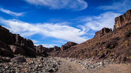 The landscape of Tislite Gorge in Morocco