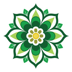 Flower pattern vector logo 2