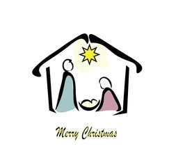 Nativity family background image design vector eps10