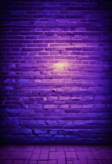 surreal and dreamlike, An industrial-style brick wall featuring intense green and purple lighting, with contrasting dark corners, creating depth and a sense of intrigue in the background., saturated, 