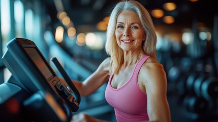 Fototapeta premium Energetic Older Woman Ready for a Workout