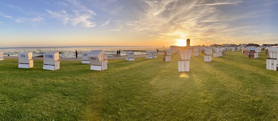 Sonnenuntergang in Büsum an der Nordsee