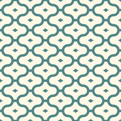 Paseo abstract ornament. Oriental traditional pattern. Maroccan mosaic tiles. Repeated geometric figures wallpaper. Arabesque digital paper, textile print. Seamless surface design. Vector illustration