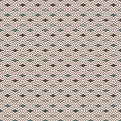 Paseo abstract ornament. Oriental traditional pattern. Maroccan mosaic tiles. Repeated geometric figures wallpaper. Arabesque digital paper, textile print. Seamless surface design. Vector illustration