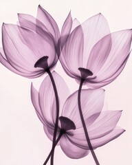 X-Ray Art Lotus in Pink and Purple Colors