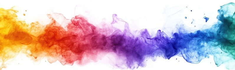 Fototapeta premium A close up of a rainbow colored ink stain is shown