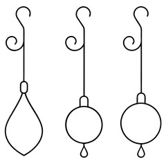 Decorative Hooks for Hanging Ornaments – Art Vector Design