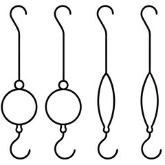 Decorative Hooks for Hanging Ornaments – Art Vector Design