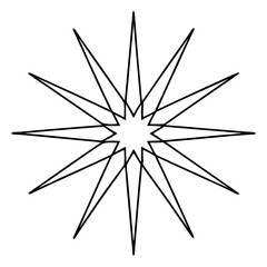 Radiant Starburst Intricate Star of Bethlehem Vector Design