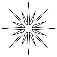 Obraz premium Radiant Starburst Intricate Star of Bethlehem Vector Design