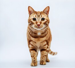 Fototapeta premium An isolated cat on white background