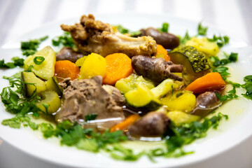 Nutritious chicken and vegetable soup