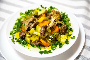 Nutritious chicken and vegetable soup