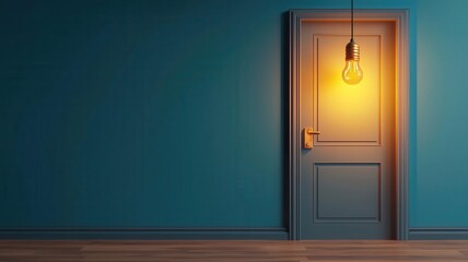 Unpaid utility bills, lights out in home, 3D illustration
