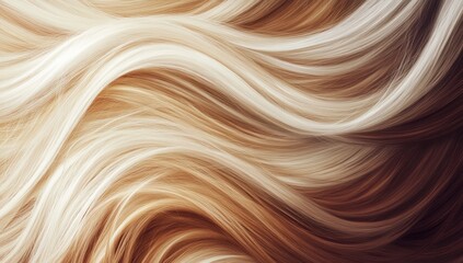 Abstract Swirling Blonde and Brown Hair Texture