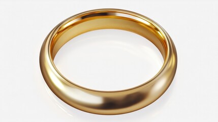 a wedding ring top view, realistic, golden, thick, beautifull, on transparency background PNG