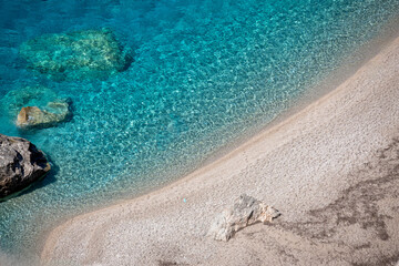 Amazing view of Platia Ammos Beach, Cephalonia, Greece
