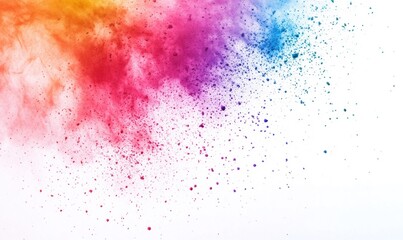 Fototapeta premium Vibrant Color Powder Explosion on White Background