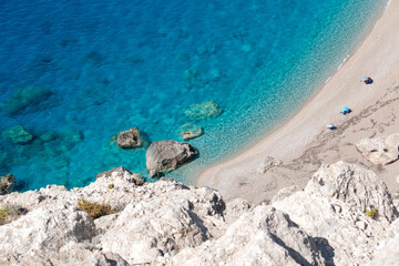 Amazing view of Platia Ammos Beach, Cephalonia, Greece