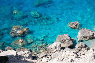 Amazing view of Platia Ammos Beach, Cephalonia, Greece