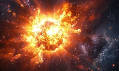Fototapeta premium Stellar Explosion in Space