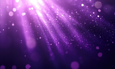 Abstract Purple Light Rays and Particles Background