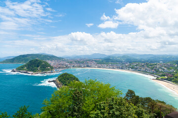 Playa de La Concha desde el monte Igueldo