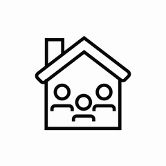 house family icon sign vector