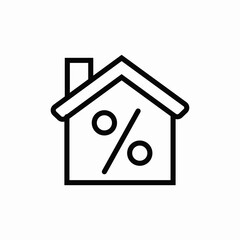 real estate discount icon sign vector