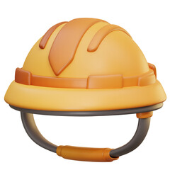 3d illustration construction helmet 