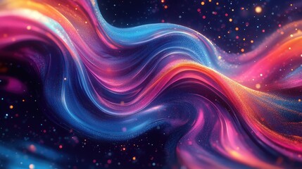 Obraz premium Abstract flowing liquid with sparkle. Perfect for projects requiring a sense of movement and energy.