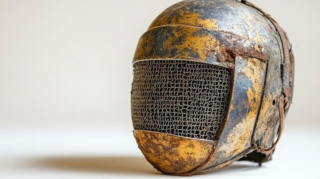 Fencing mask, on the white background