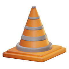 3d illustration of traffic cone