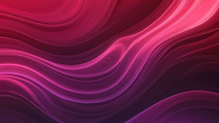 Naklejka premium A gradient background shifting from deep red to dark purple, with curved lines cascading in a fluid wave motion. The lines create a sense of depth and movement, enhancing the dynamic effect.