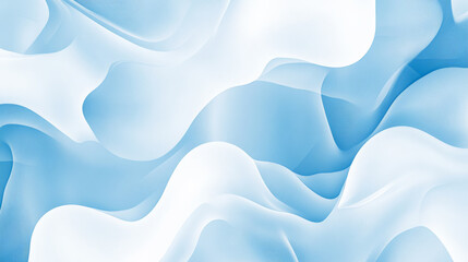 Obraz premium A pale blue organic pattern featuring abstract, cloud-like shapes. The soft, flowing lines and smooth gradients create a light, airy texture.