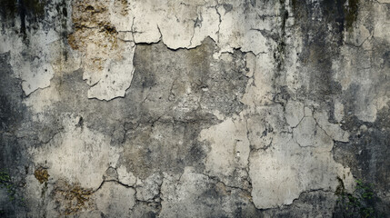 A rough, weathered concrete wall with deep cracks and rough patches. The surface is heavily textured with signs of age and wear, giving a gritty, urban decay feel.