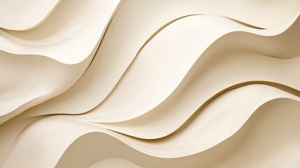 Obraz premium A soft beige organic pattern with smooth, undulating lines. The natural, flowing shapes create a warm, earthy texture, perfect for a subtle, organic background.