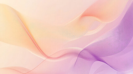 Obraz premium A soft gradient background moving from pastel peach to lavender, with flowing lines moving gently from left to right. The smooth lines give the design a calming yet dynamic feel.